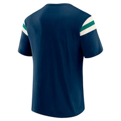 Seattle Mariners Darius Rucker Collection Distressed Sleeve Stripe T-Shirt - Navy