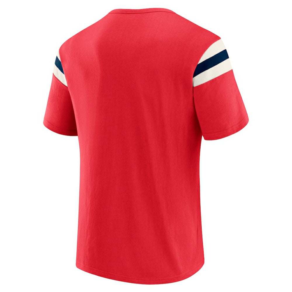St. Louis Cardinals Darius Rucker Collection Distressed Sleeve Stripe T-Shirt - Red