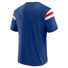 Chicago Cubs Darius Rucker Collection Distressed Sleeve Stripe T-Shirt - Royal