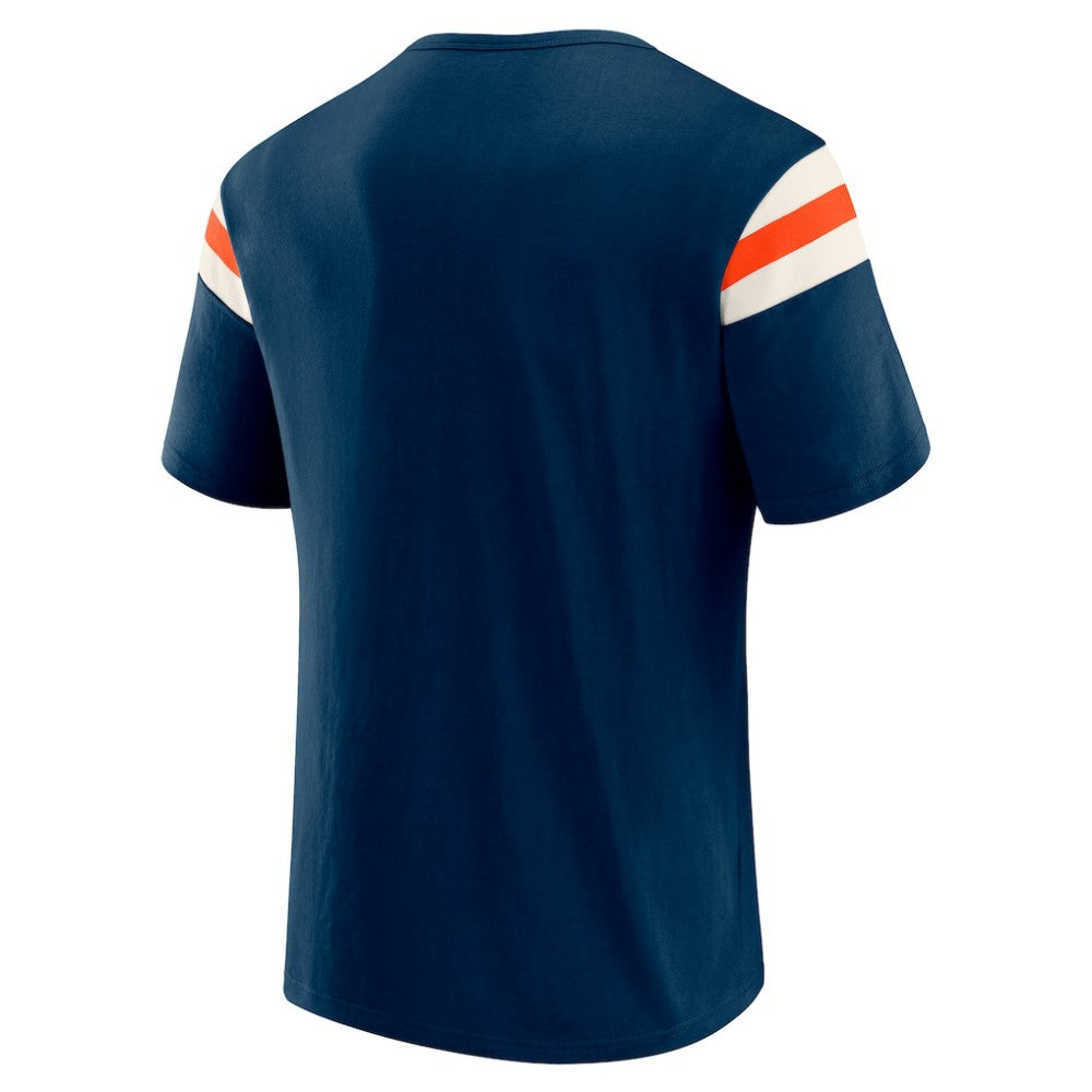Detroit Tigers Darius Rucker Collection Distressed Sleeve Stripe T-Shirt - Navy