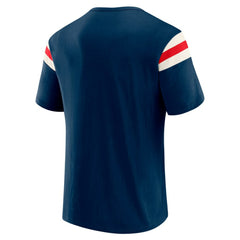 Cleveland Guardians Darius Rucker Collection Distressed Sleeve Stripe T-Shirt - Navy