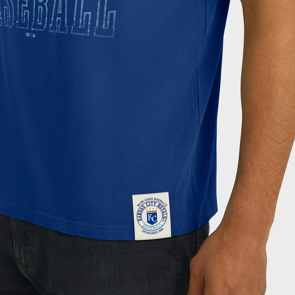 Kansas City Royals Darius Rucker Collection Distressed Sleeve Stripe T-Shirt - Royal