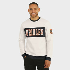 Baltimore Orioles Darius Rucker Collection Colorblock Crewneck Sweatshirt - Cream