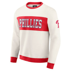 Philadelphia Phillies Darius Rucker Collection Colorblock Crewneck Sweatshirt - Cream