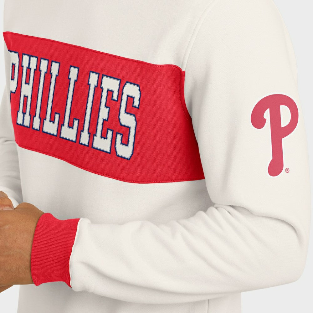 Philadelphia Phillies Darius Rucker Collection Colorblock Crewneck Sweatshirt - Cream