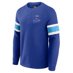 Kansas City Royals Darius Rucker Collection Waffle-Knit Raglan Long Sleeve Henley T-Shirt - Royal