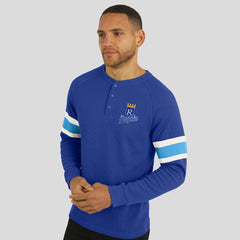 Kansas City Royals Darius Rucker Collection Waffle-Knit Raglan Long Sleeve Henley T-Shirt - Royal