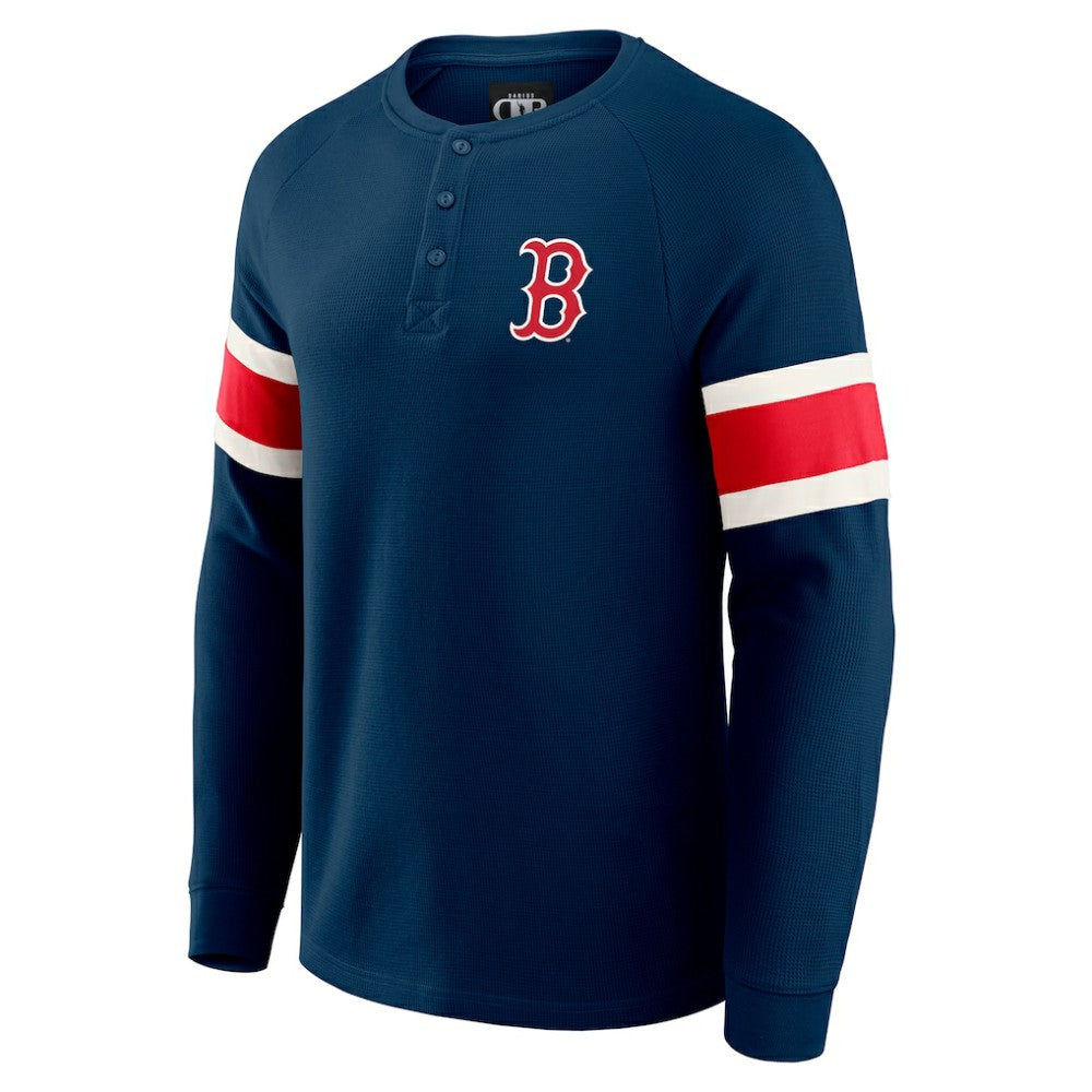 Boston Red Sox Darius Rucker Collection Waffle-Knit Raglan Long Sleeve Henley T-Shirt - Navy