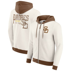 San Diego Padres Darius Rucker Collection Men's Polar Fleece Full-Zip Hoodie - Cream