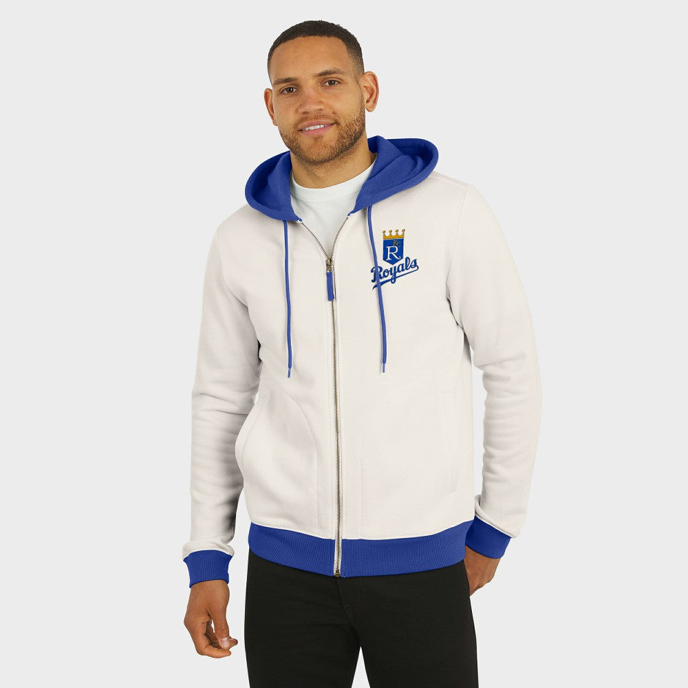 Kansas City Royals Darius Rucker Collection Men's Polar Fleece Full-Zip Hoodie - Cream
