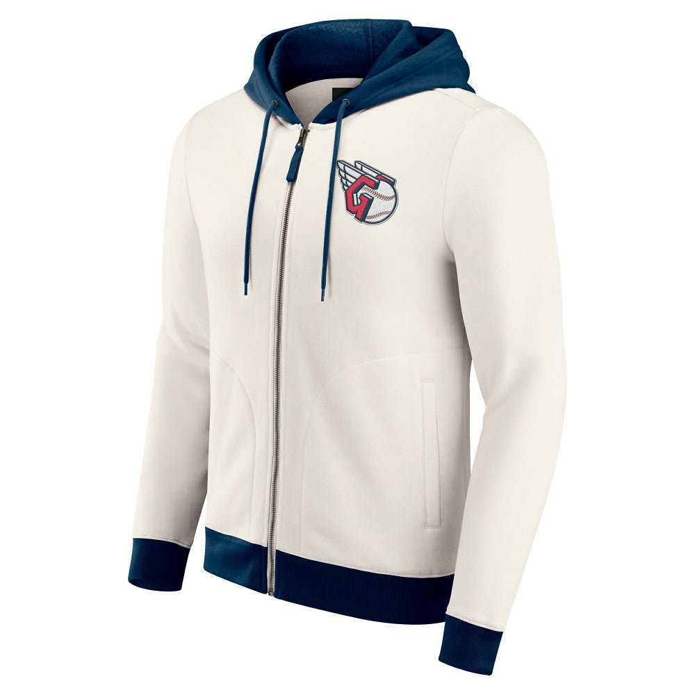 Cleveland Guardians Darius Rucker Collection Men's Polar Fleece Full-Zip Hoodie - Cream