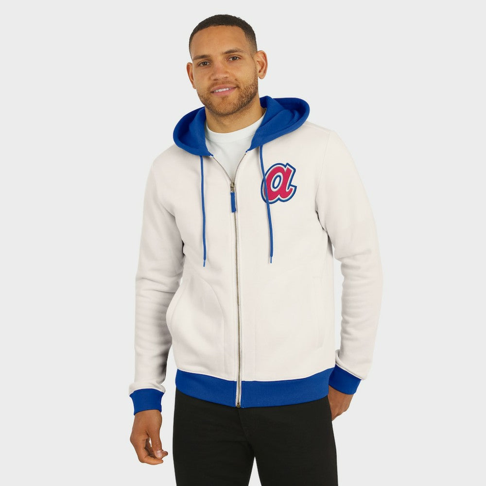 Atlanta Braves Darius Rucker Collection Men's Polar Fleece Full-Zip Hoodie - Cream