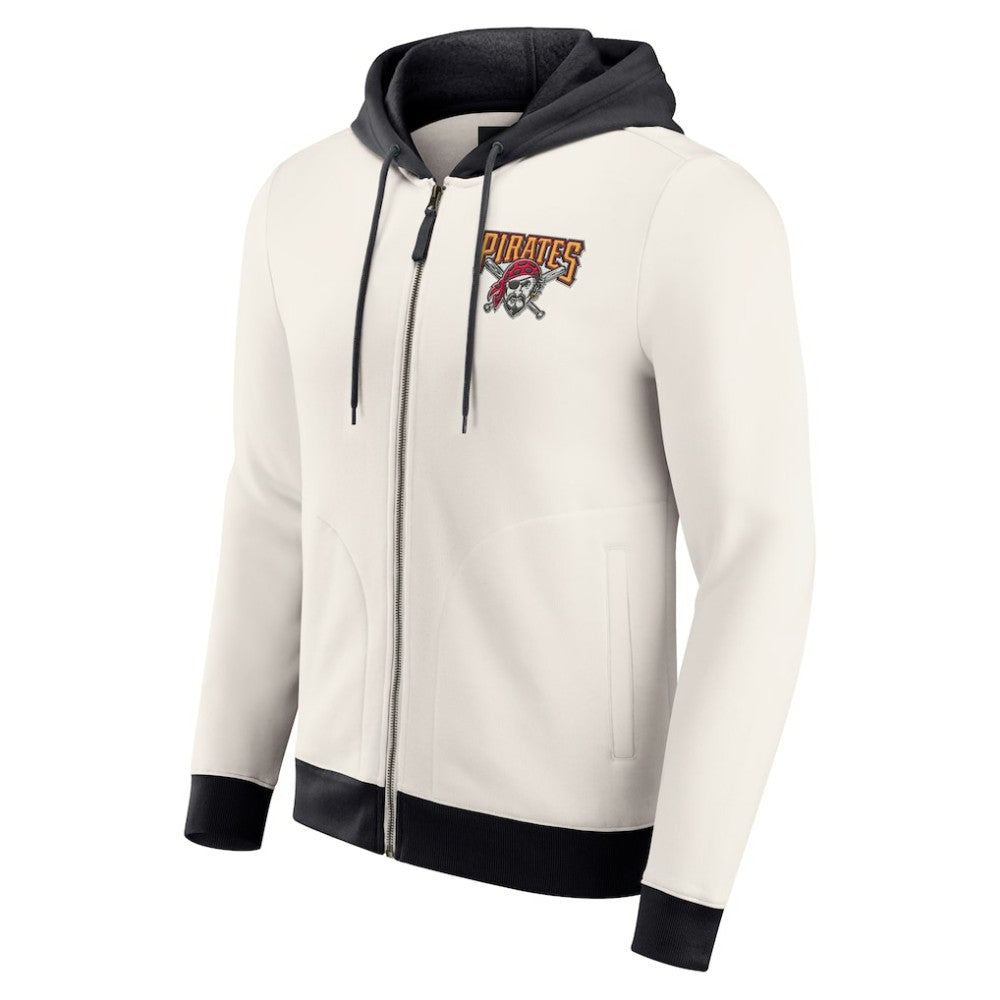 Pittsburgh Pirates Darius Rucker Collection Men's Polar Fleece Full-Zip Hoodie - Cream
