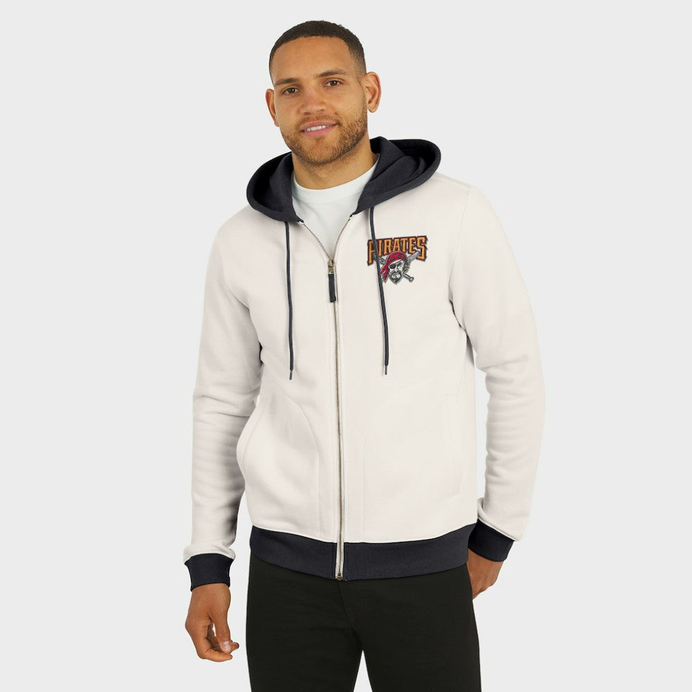 Pittsburgh Pirates Darius Rucker Collection Men's Polar Fleece Full-Zip Hoodie - Cream