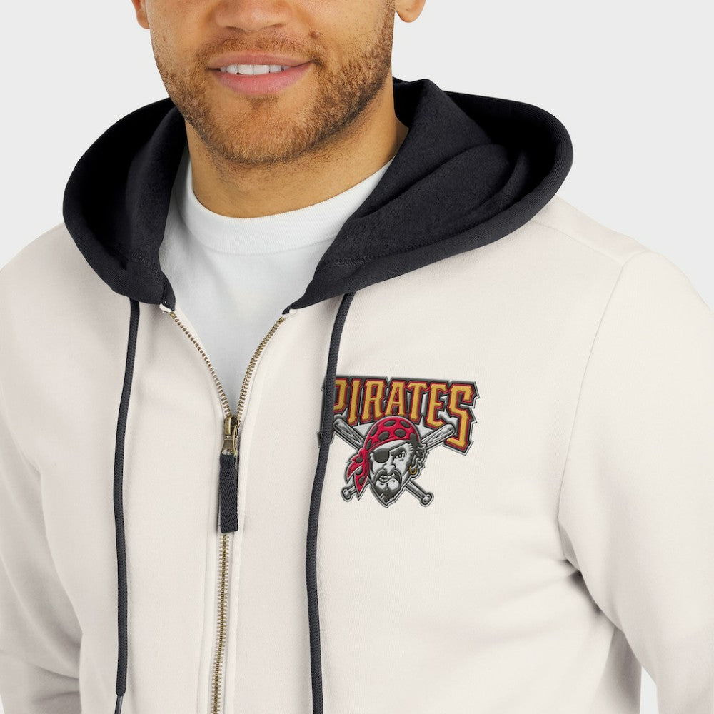 Pittsburgh Pirates Darius Rucker Collection Men's Polar Fleece Full-Zip Hoodie - Cream