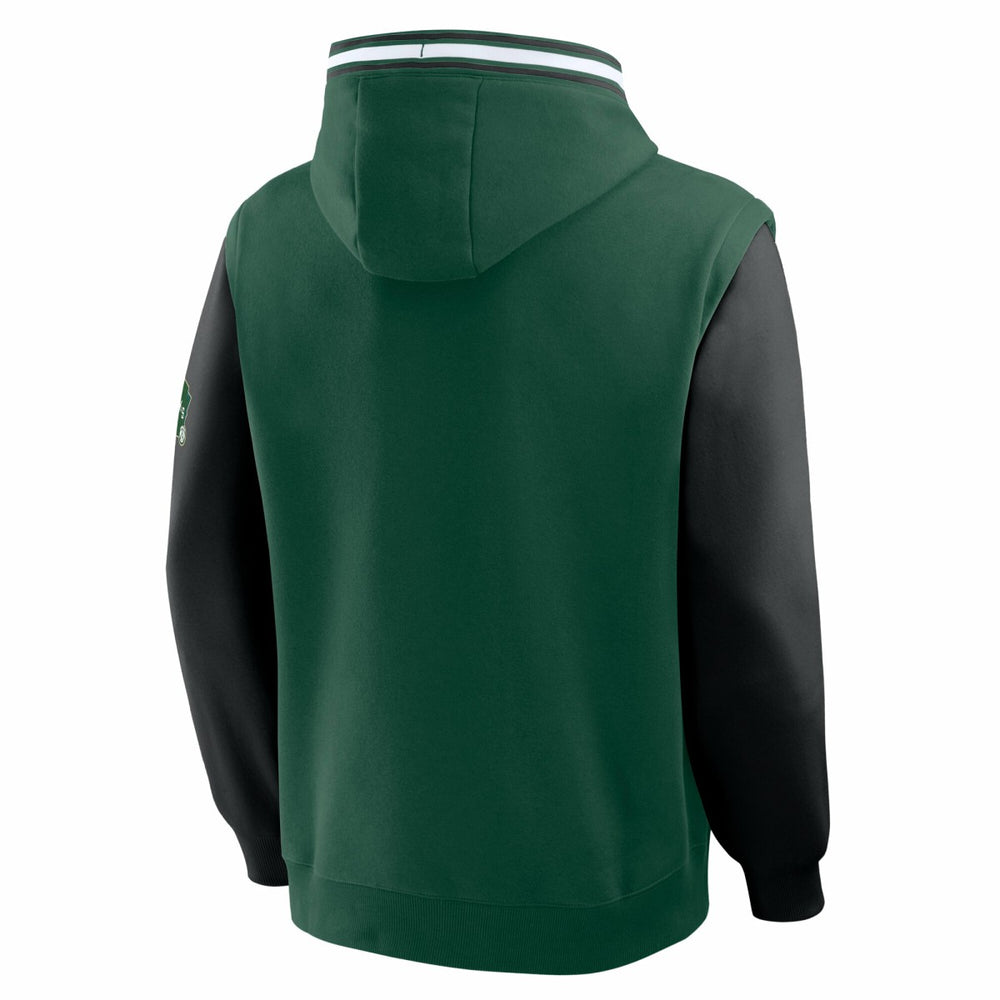 Milwaukee Bucks Half Court Shot Clock Fastbreak Hoodie - Hunter Green/Black | Fanatics discount