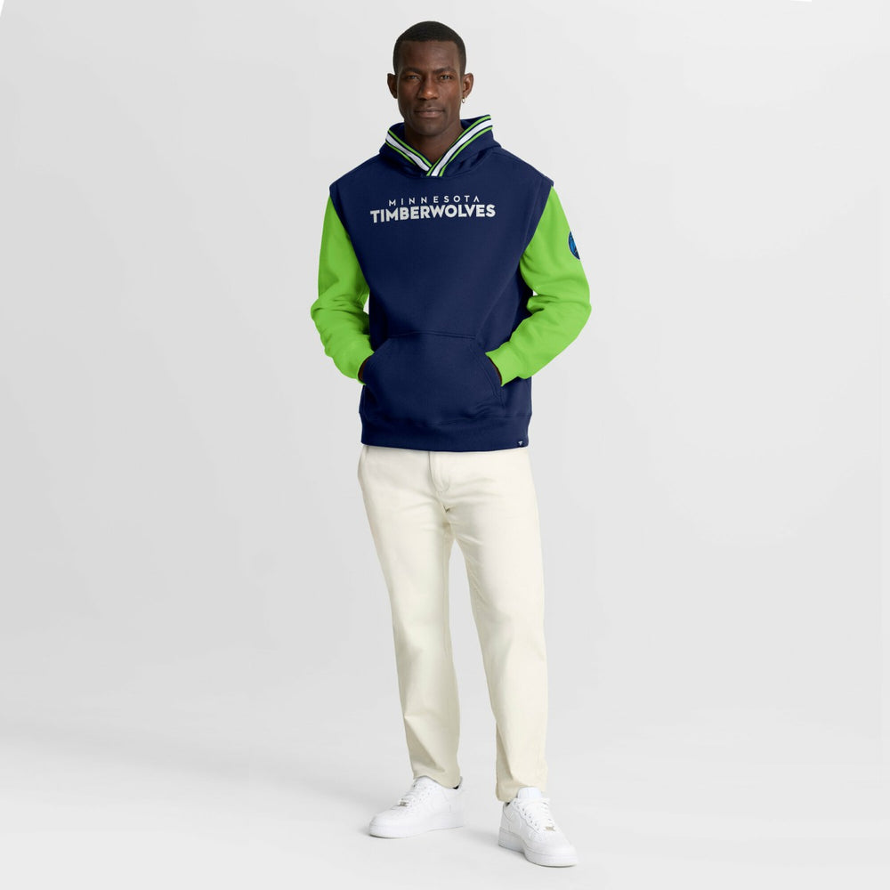 Minnesota Timberwolves Half Court Shot Clock Fastbreak Hoodie - Navy/Green | Fanatics for sale