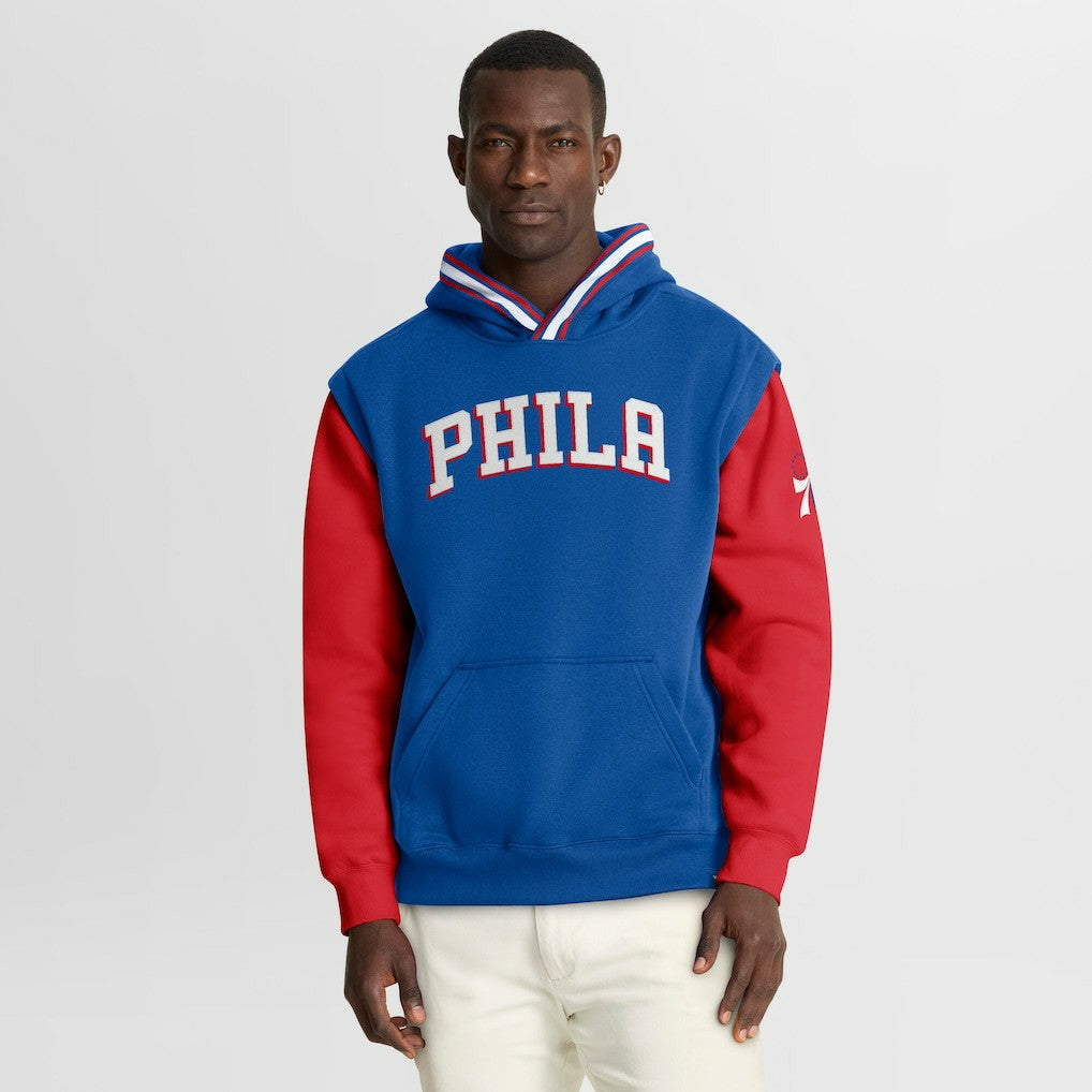 Philadelphia 76ers Half Court Shot Clock Fastbreak Hoodie - Royal/Red | Fanatics on sale