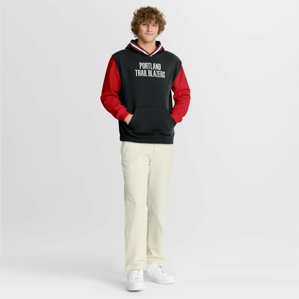 Portland Trail Blazers Half Court Shot Clock Fastbreak Hoodie - Black/Red | Fanatics online