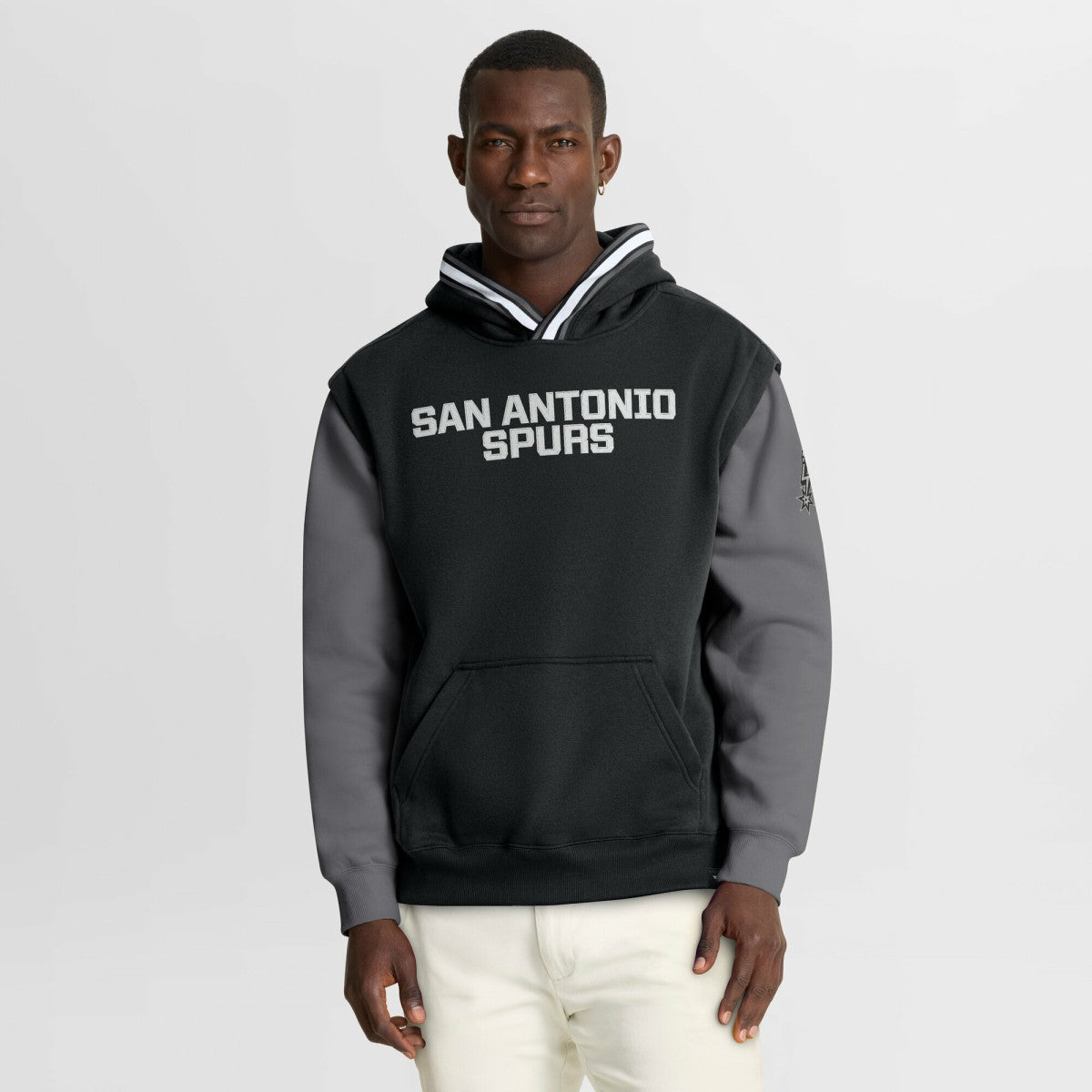San Antonio Spurs Half Court Shot Clock Fastbreak Hoodie - Black/Gray | Fanatics outlet