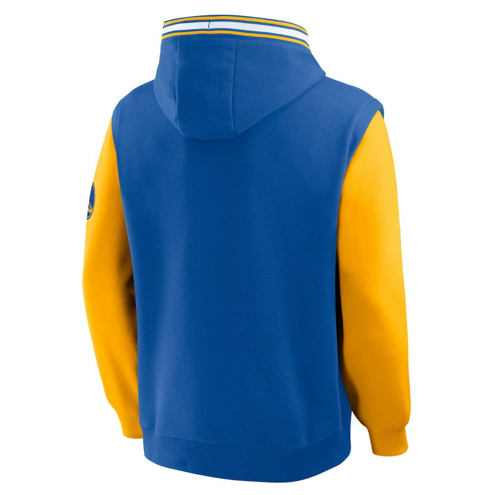 Golden State Warriors Half Court Shot Clock Fastbreak Hoodie sale - Royal/Gold | Fanatics discount