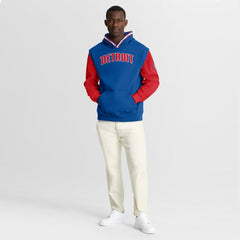 Detroit Pistons Half Court Shot Clock Fastbreak Hoodie sale - Blue/Red | Fanatics discount
