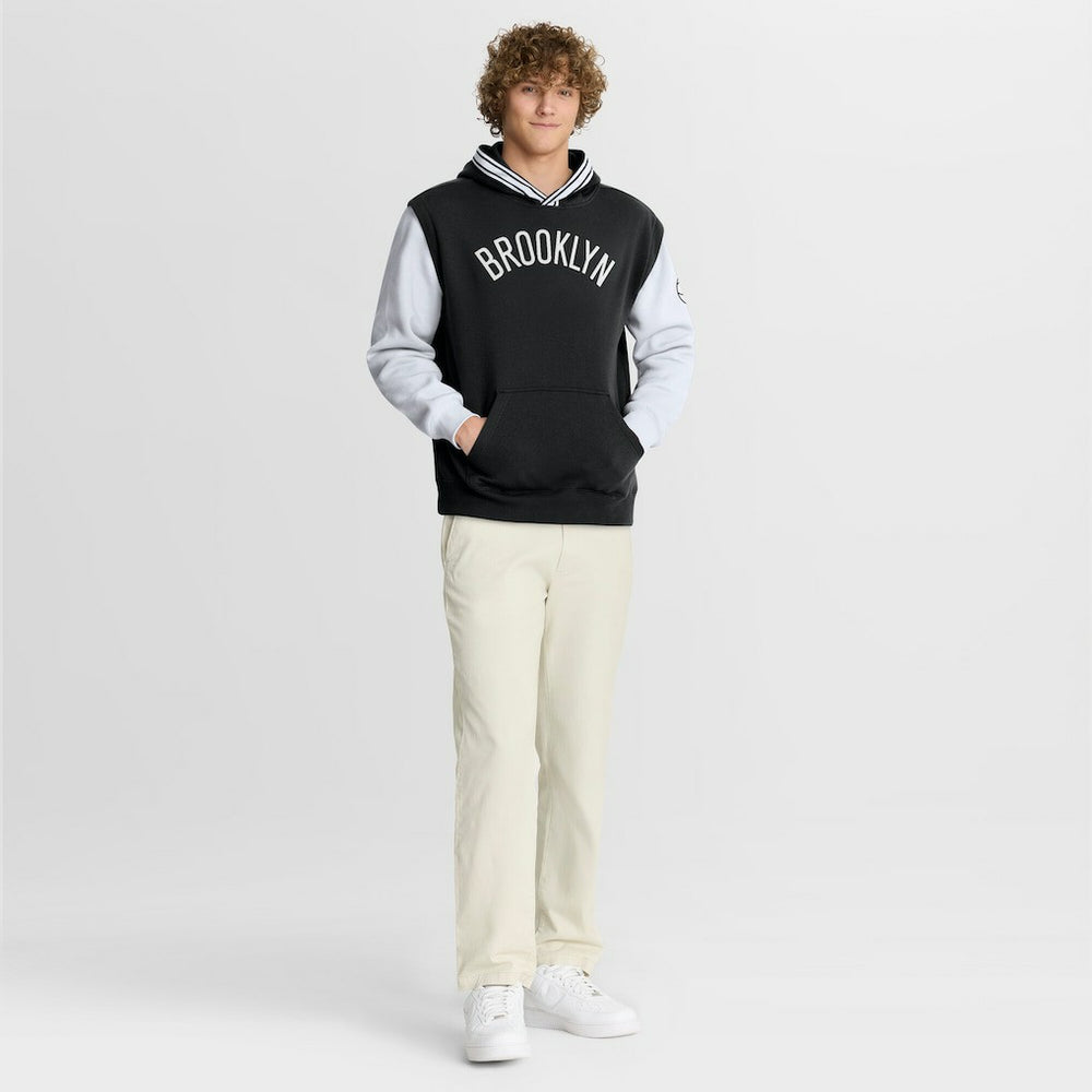 Brooklyn Nets Half Court Shot Clock Fastbreak Hoodie - Black/White | Fanatics cheap