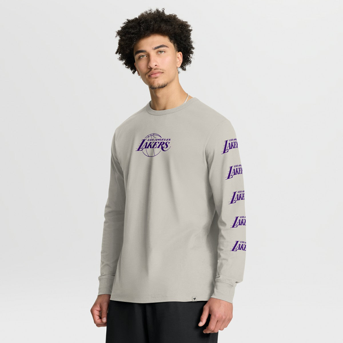 Los Angeles Lakers Crossover Collection Ball Screen Action Premium Long Sleeve T-Shirt - Cream | Fanatics discount