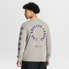 Los Angeles Lakers Crossover Collection Ball Screen Action Premium Long Sleeve T-Shirt - Cream | Fanatics discount