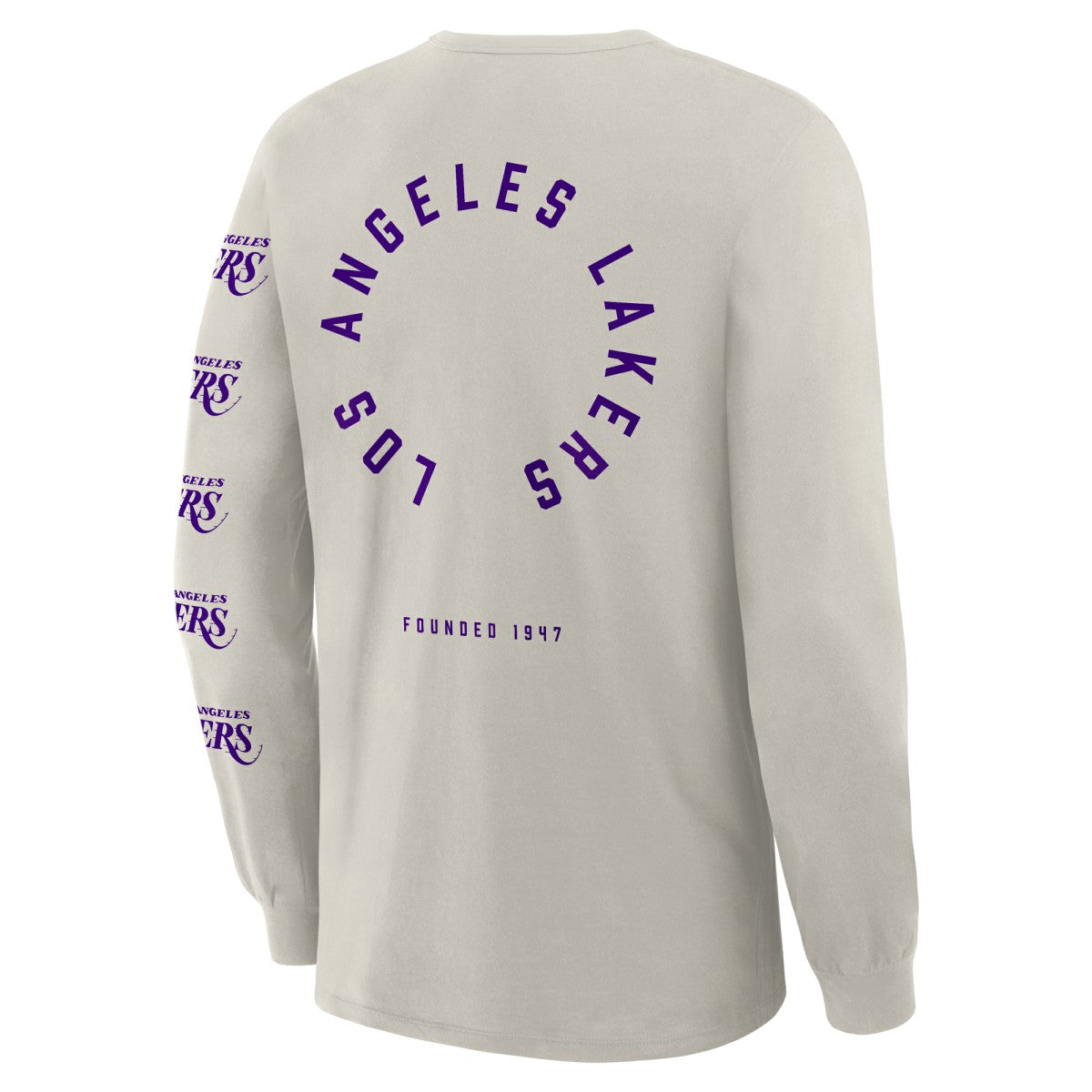 Los Angeles Lakers Crossover Collection Ball Screen Action Premium Long Sleeve T-Shirt - Cream | Fanatics discount