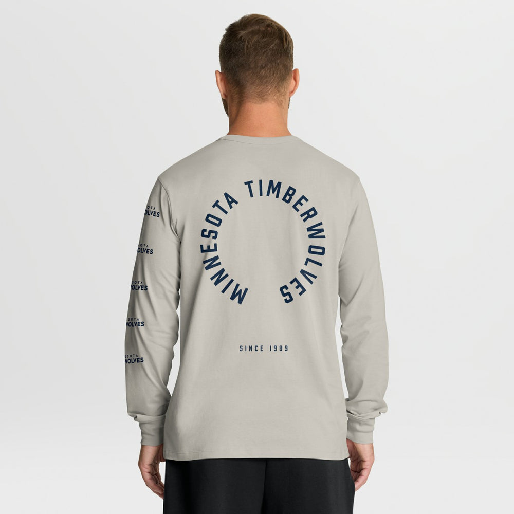 Minnesota Timberwolves Crossover Collection Ball Screen Action Premium Long Sleeve T-Shirt - Cream | Fanatics online