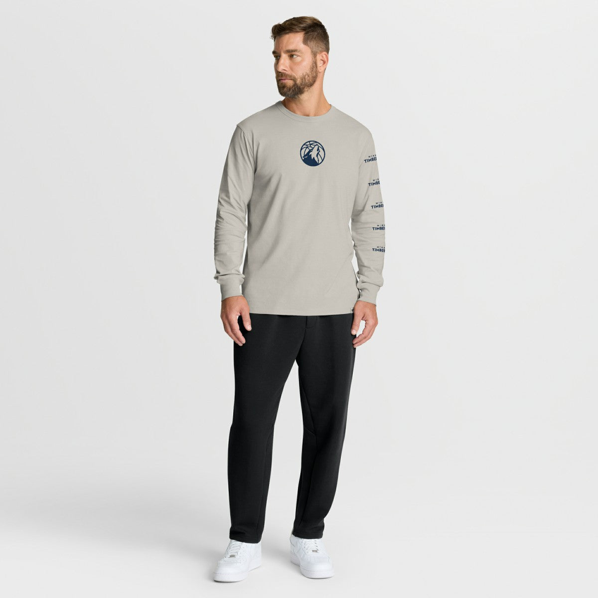 Minnesota Timberwolves Crossover Collection Ball Screen Action Premium Long Sleeve T-Shirt - Cream | Fanatics online
