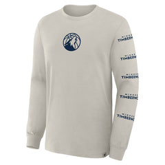 Minnesota Timberwolves Crossover Collection Ball Screen Action Premium Long Sleeve T-Shirt - Cream | Fanatics online