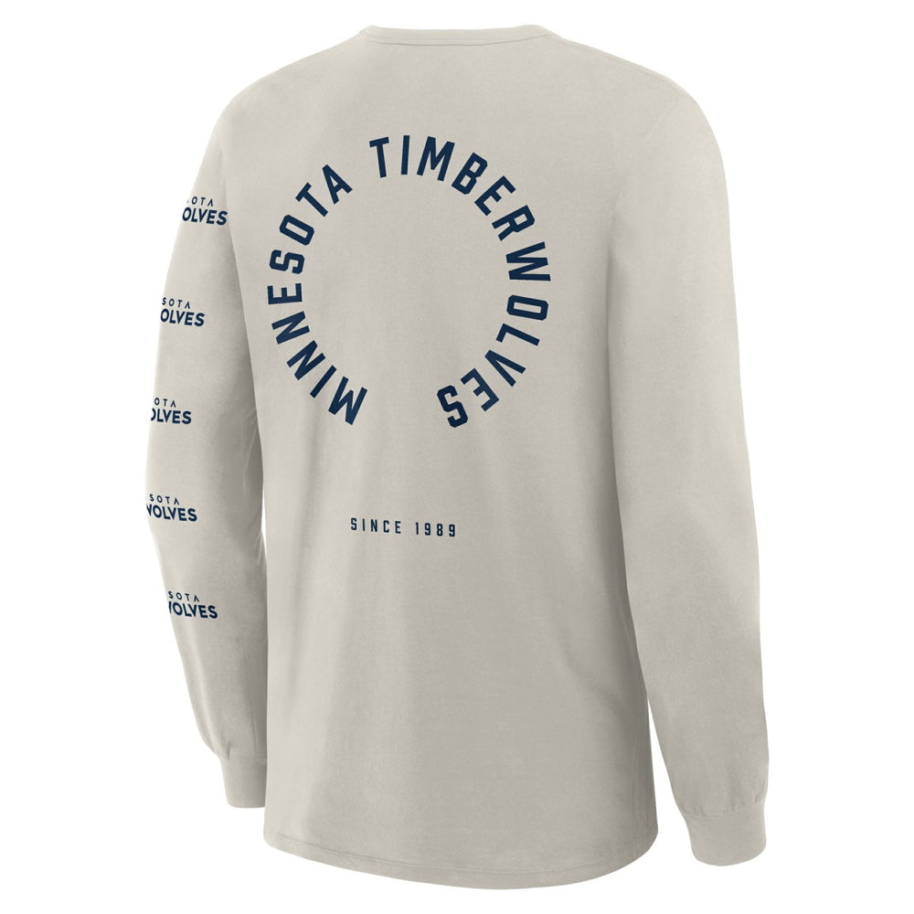 Minnesota Timberwolves Crossover Collection Ball Screen Action Premium Long Sleeve T-Shirt - Cream | Fanatics online