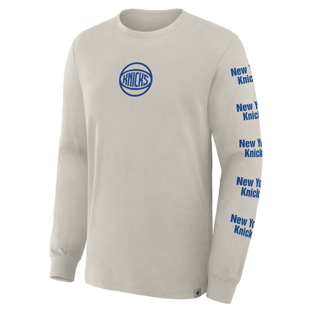 New York Knicks Crossover Collection Ball Screen Action Premium Long Sleeve T-Shirt - Cream | Fanatics discount
