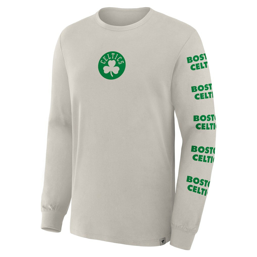 Boston Celtics Crossover Collection Ball Screen Action Premium Long Sleeve T-Shirt - Cream | Fanatics outlet