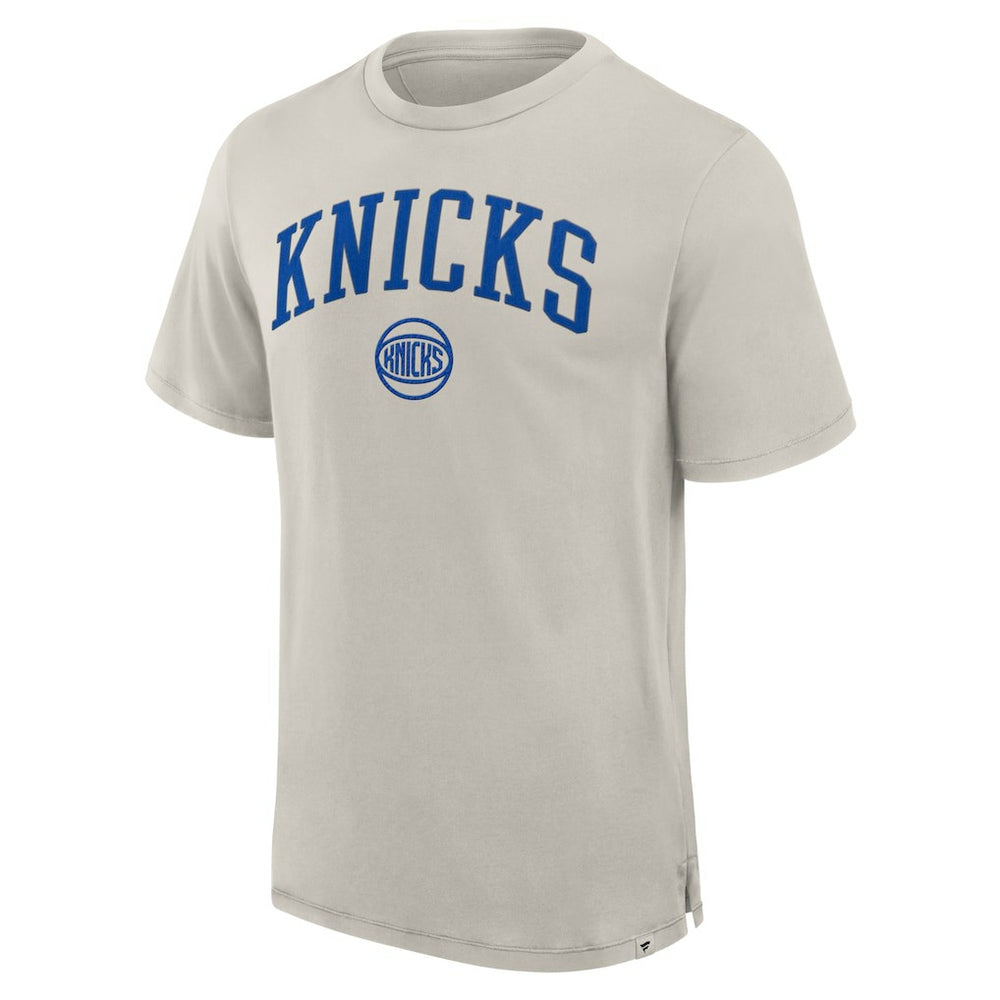 New York Knicks Crossover Collection Pull Up Jumper Shot Premium T-Shirt - Cream | Fanatics online
