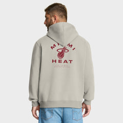 Miami Heat Crossover Collection Blocked Shot Premium Pullover Hoodie - Off White | Fanatics online
