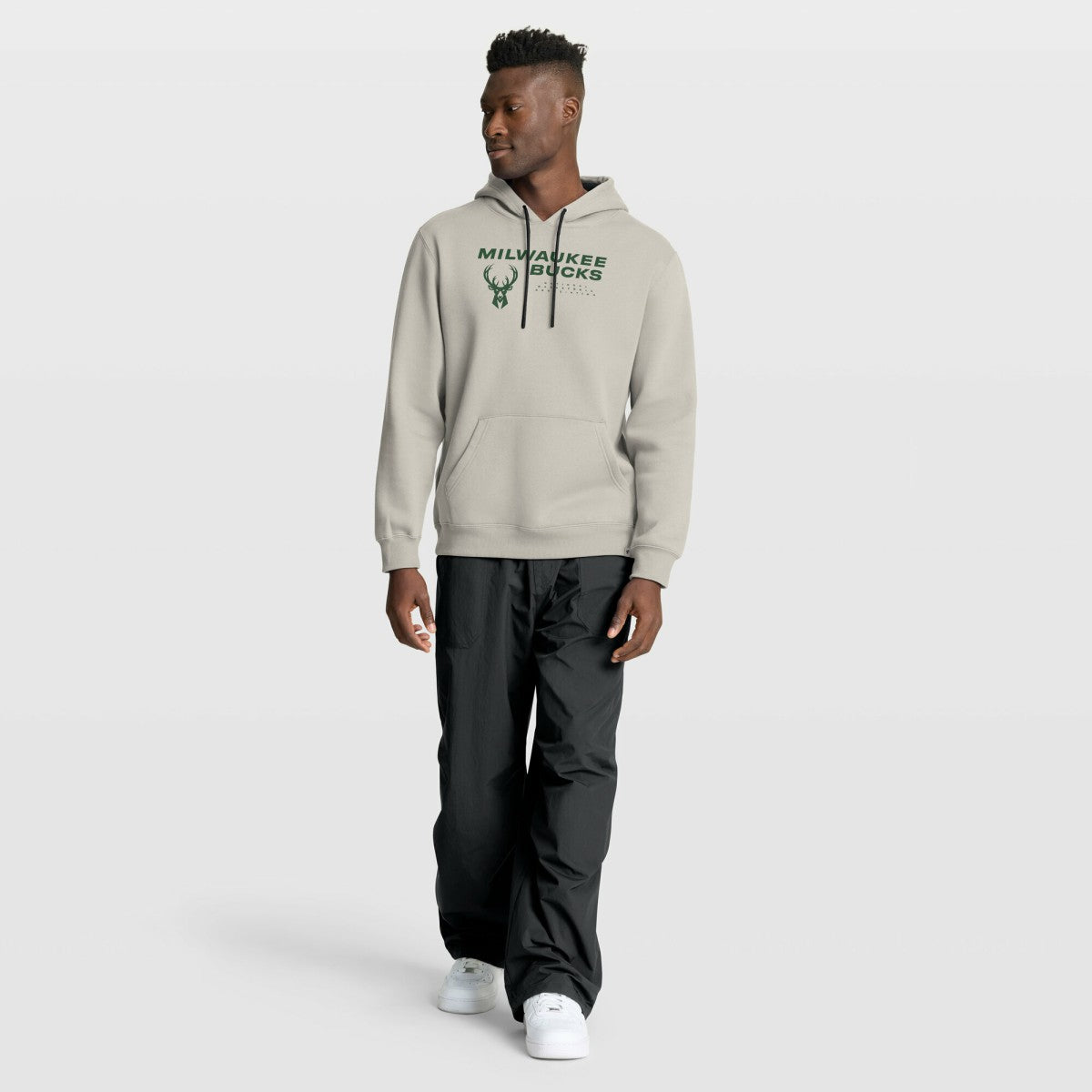 Milwaukee Bucks Crossover Collection Blocked Shot Premium Pullover Hoodie - Off White | Fanatics shop