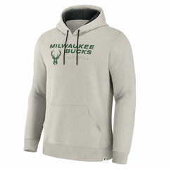 Milwaukee Bucks Crossover Collection Blocked Shot Premium Pullover Hoodie - Off White | Fanatics shop