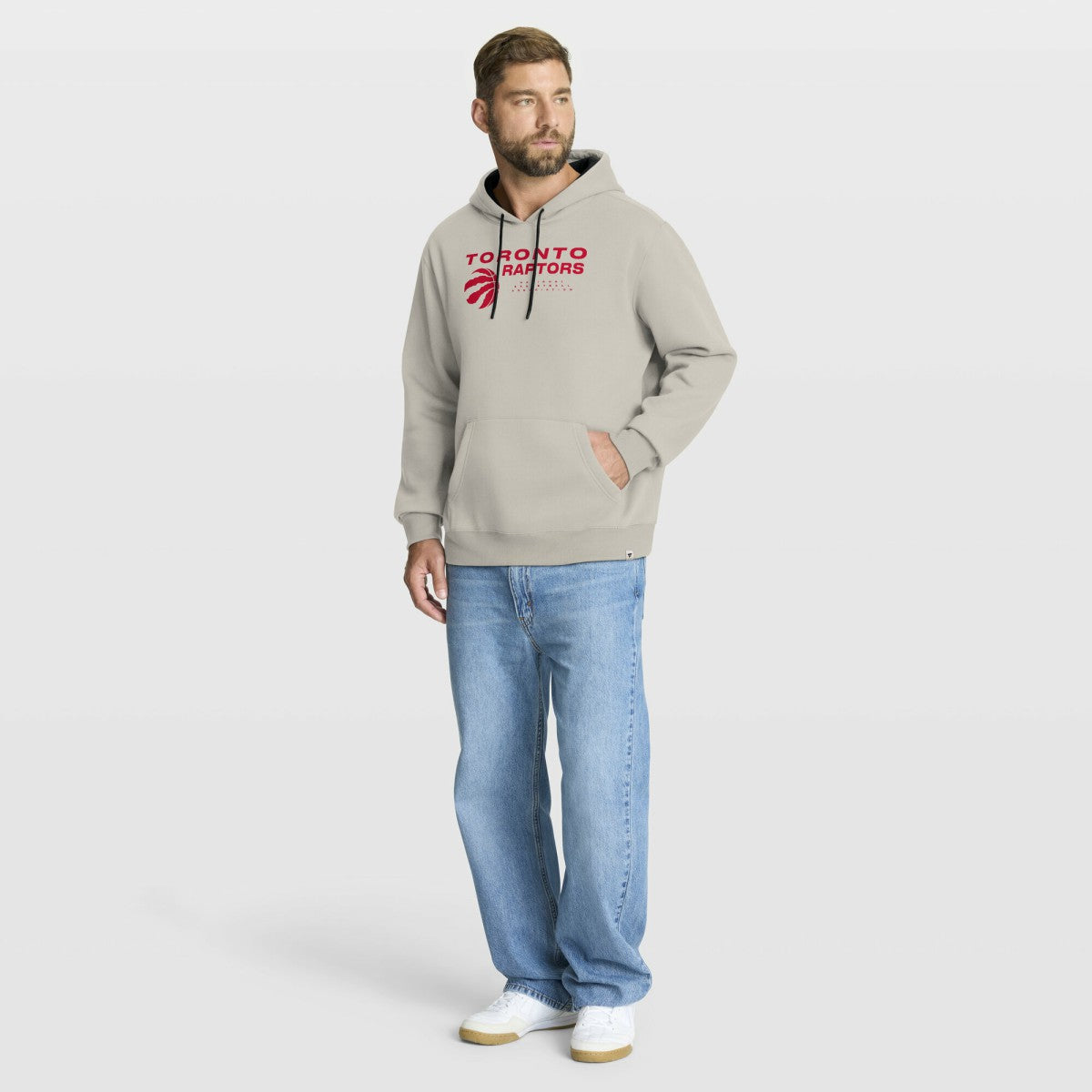 Toronto Raptors Crossover Collection Blocked Shot Premium Pullover Hoodie - Off White | Fanatics shop