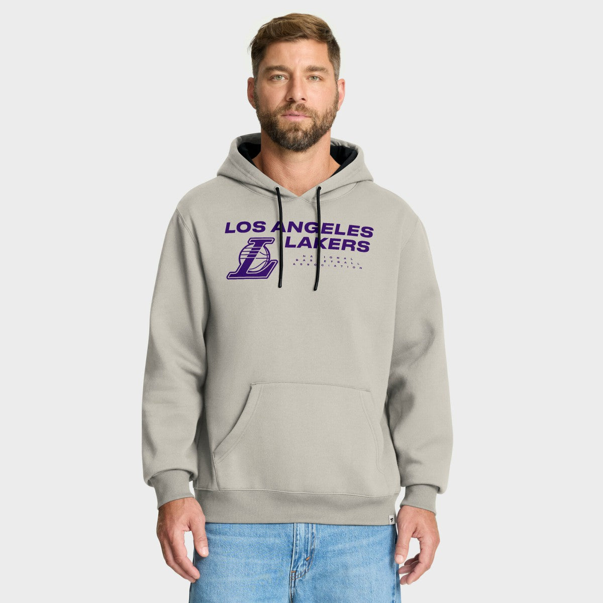 Los Angeles Lakers Crossover Collection Blocked Shot Premium Pullover Hoodie - Off White | Fanatics for sale