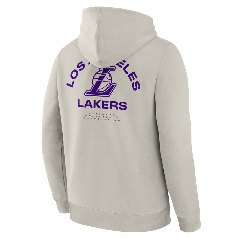 Los Angeles Lakers Crossover Collection Blocked Shot Premium Pullover Hoodie - Off White | Fanatics for sale