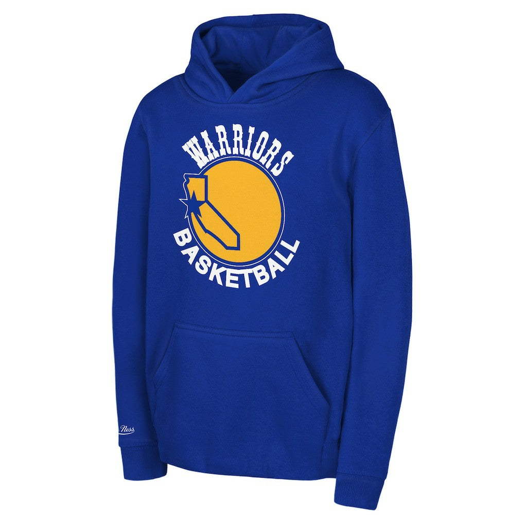 Golden State Warriors Preschool Retro Logo Pullover Hoodie sale - Royal | Mitchell & Ness for sale