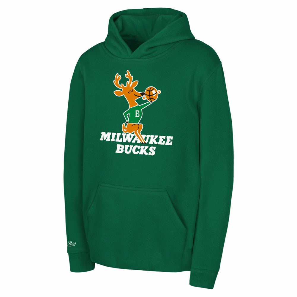 Milwaukee Bucks Preschool Retro Logo Pullover Hoodie - Green | Mitchell & Ness outlet