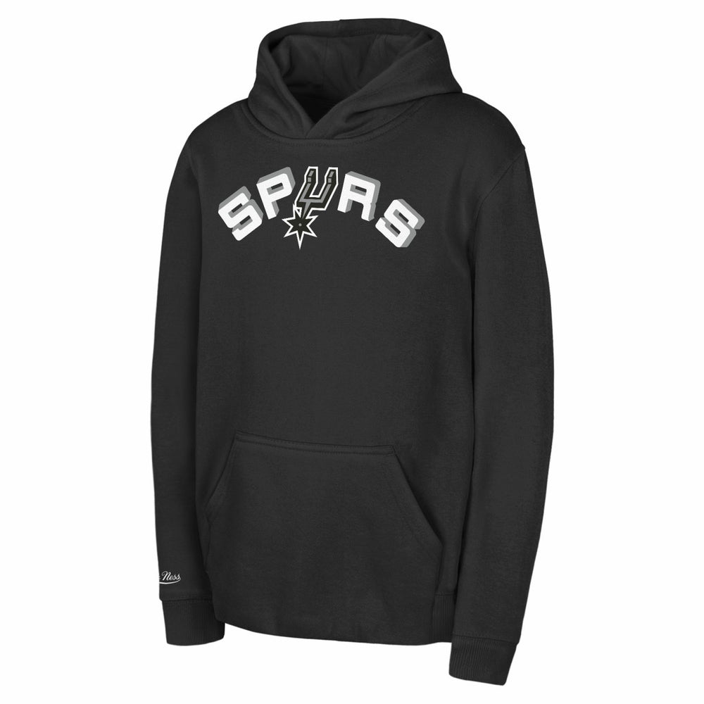 San Antonio Spurs Preschool Retro Logo Pullover Hoodie - Black | Mitchell & Ness shop