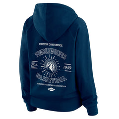 Minnesota Timberwolves WEAR by Erin Andrews Women's Vintage Full-Zip Raglan Hoodie - Navy online