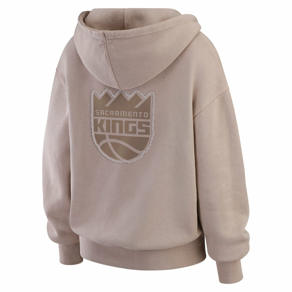 Sacramento Kings WEAR by Erin Andrews Women's Washed Pullover Crewdie - Tan on sale