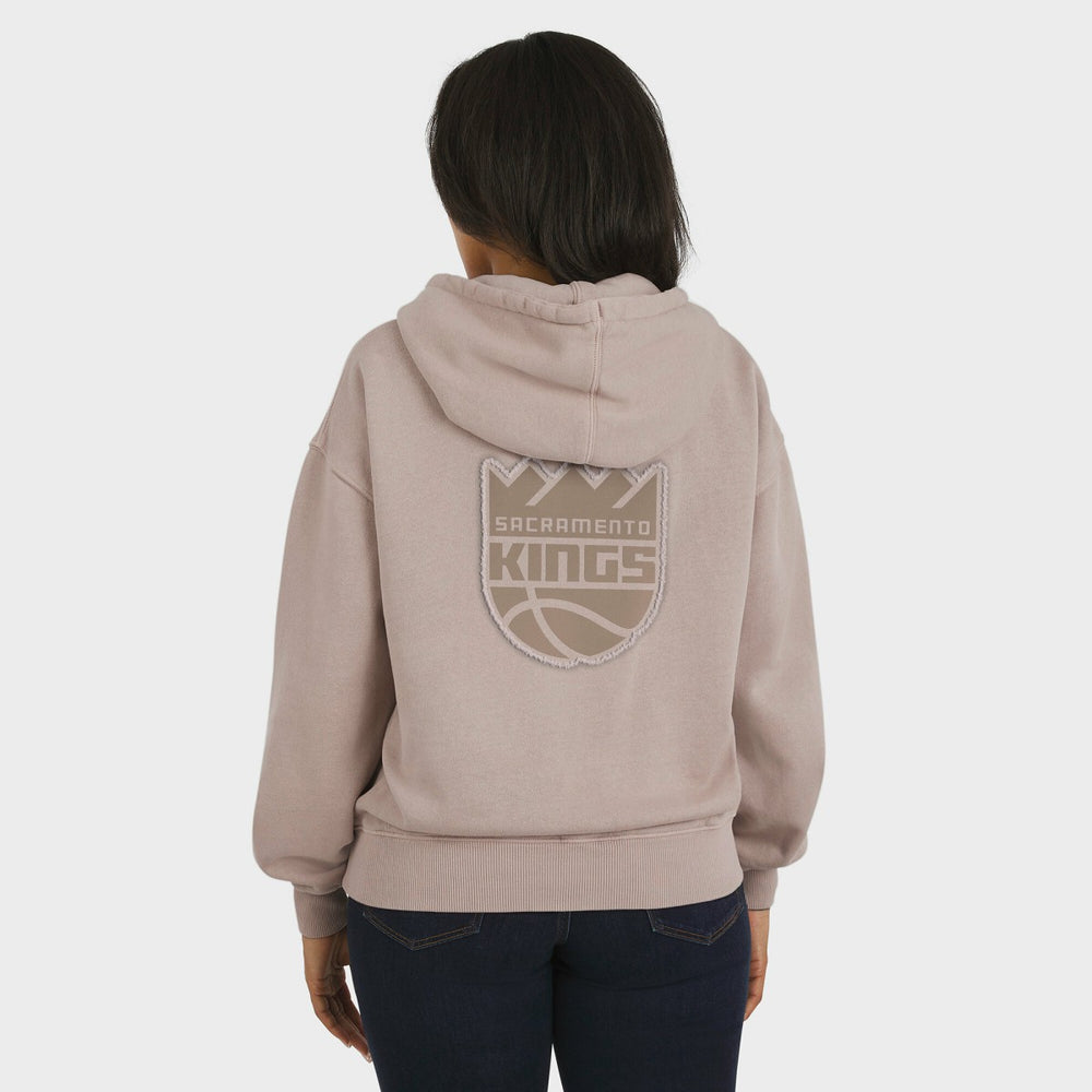 Sacramento Kings WEAR by Erin Andrews Women's Washed Pullover Crewdie - Tan on sale