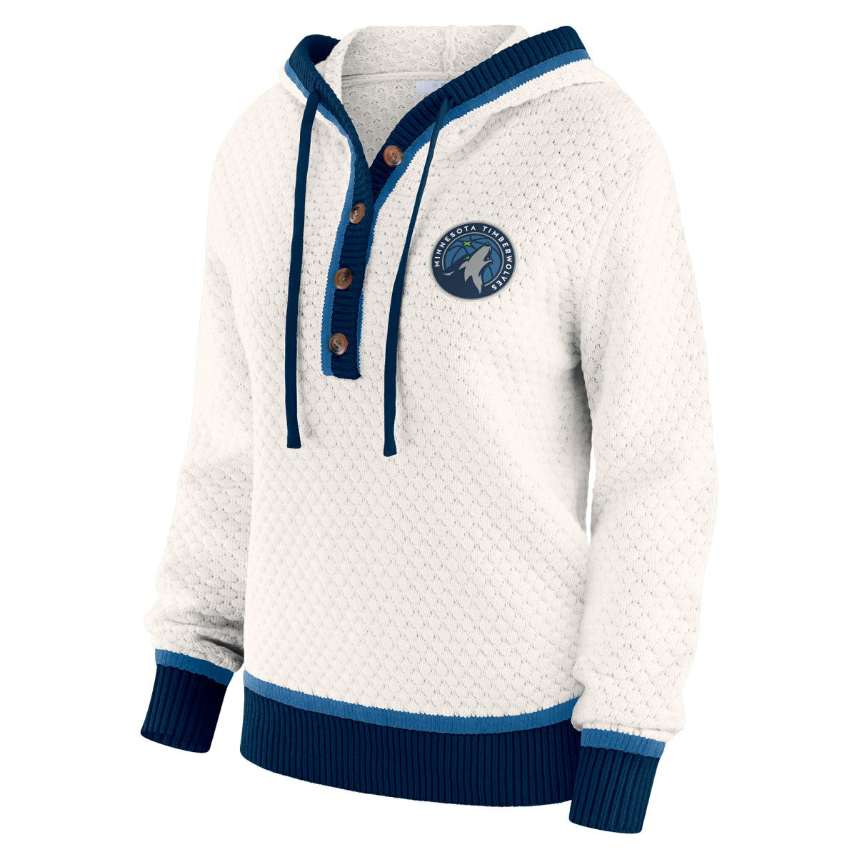 Minnesota Timberwolves WEAR by Erin Andrews Women's Plus Size Hoodie Sweater - Cream shop